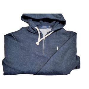 Polo Hoodie- Heather Navy